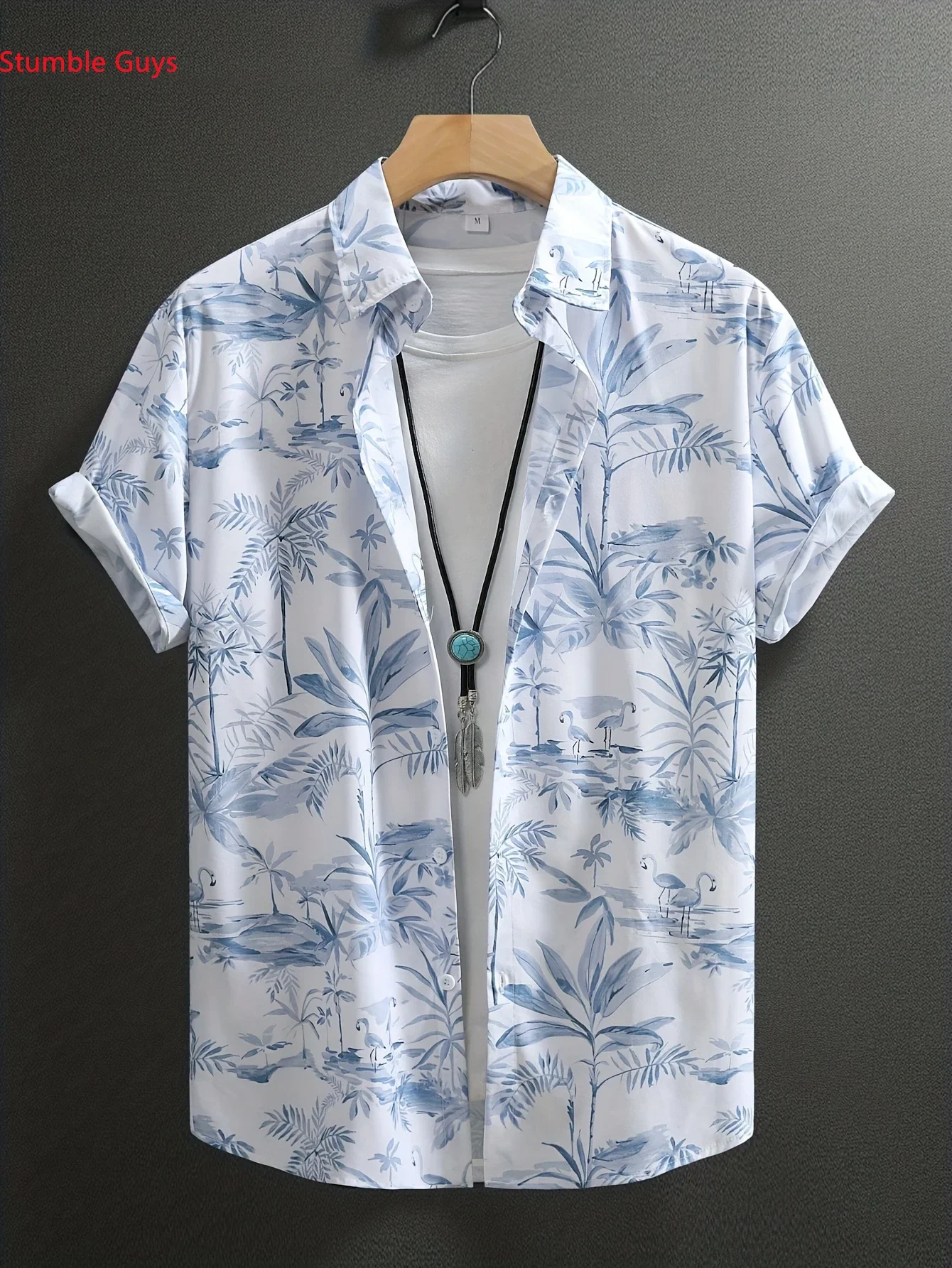 

Summer Fashion Vacation Shirt For Men Hawaiian StyleMan Women Short Sleeve Casual Print Beach Party Tops