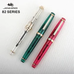 JINHAO 82 Series Fountain Pen Acrylic EF F M 1.0 Nib Business Writing Ink Pens Gold Clip School Office Supplies Pens for Writing