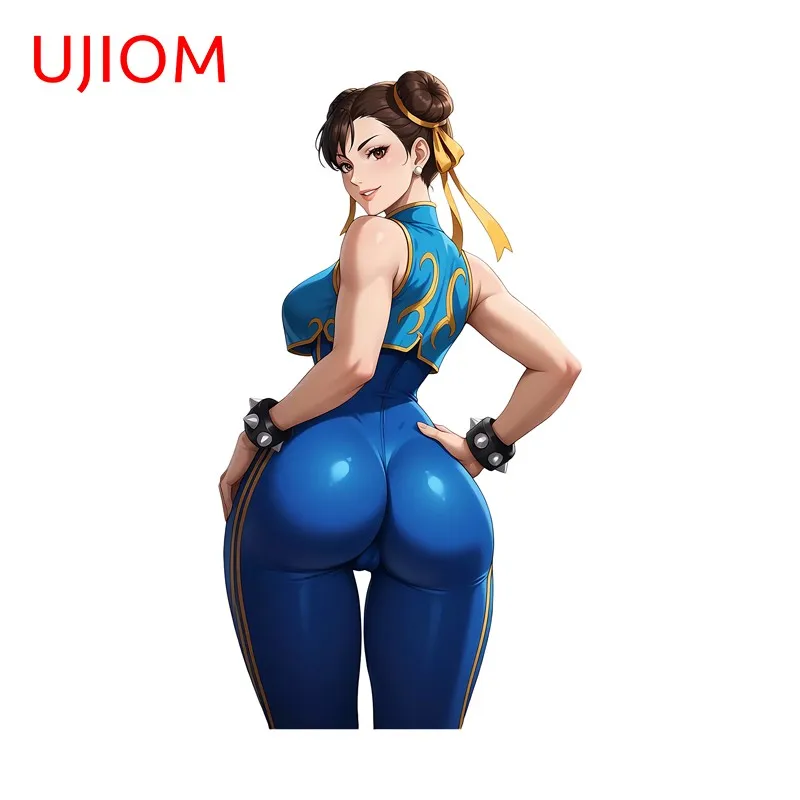 UJIOM Seductive Edgy Girl Butt Wall Sticker Artistic Chunli High Quality Picture Decal Vinyl Wallpapers For Baby Nursery Room