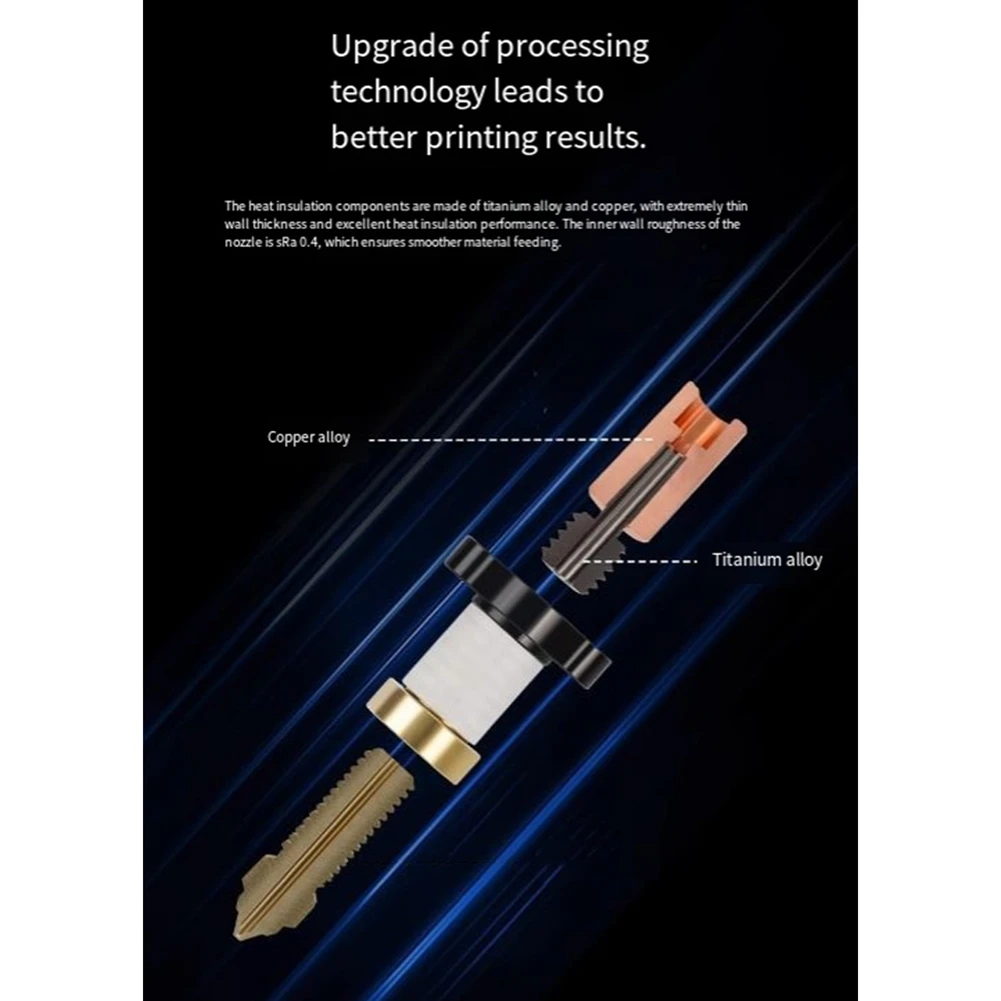 

Высокотемпературный нагревательный блок 0,6 мм для комплекта хотэнда Creality Ender-3 V3 KE/SE, для 3D-принтеров, выдерживает температуру до 300°C ° С