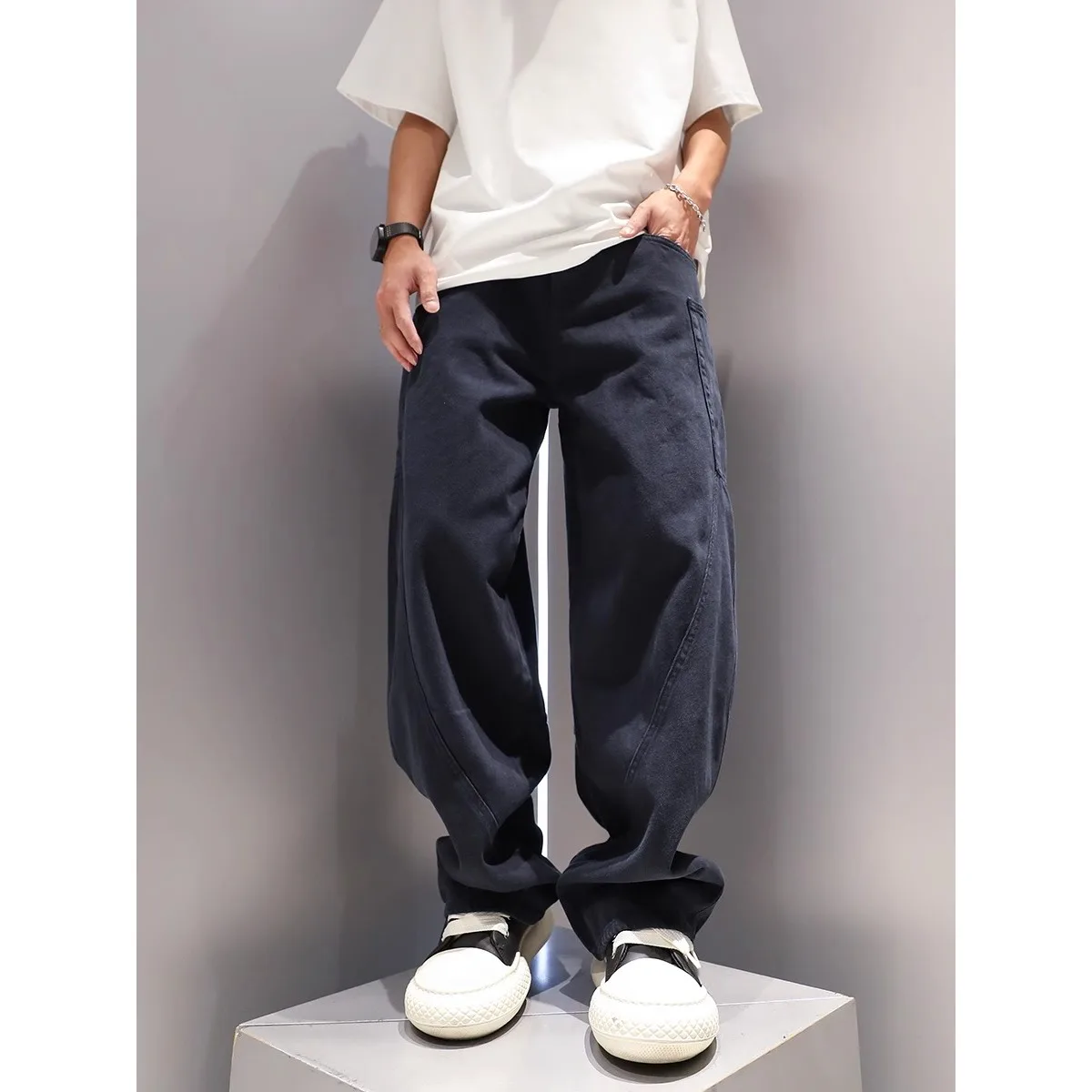

Men's Fashion Trend Seasonal Casual Trend Versatile Pants Comfortable Seamless Breathable Neutral Casual Banana Pants