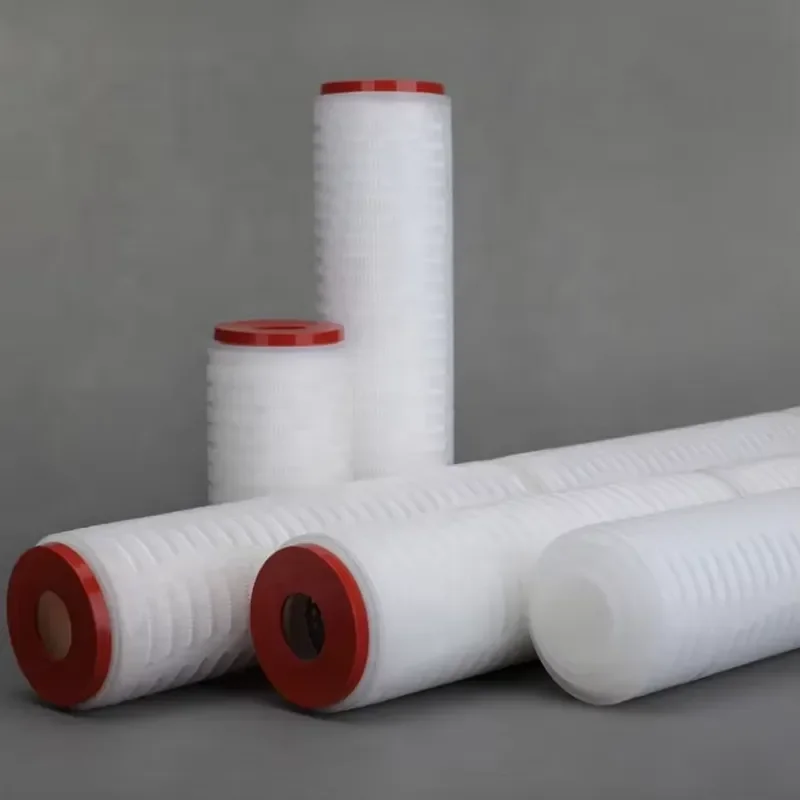 Materials Safety 0.45um 20'' Hydrophilic Pleated PTFE Membrane Filters Cartridge for Strong Acid or Alkaline Solvents