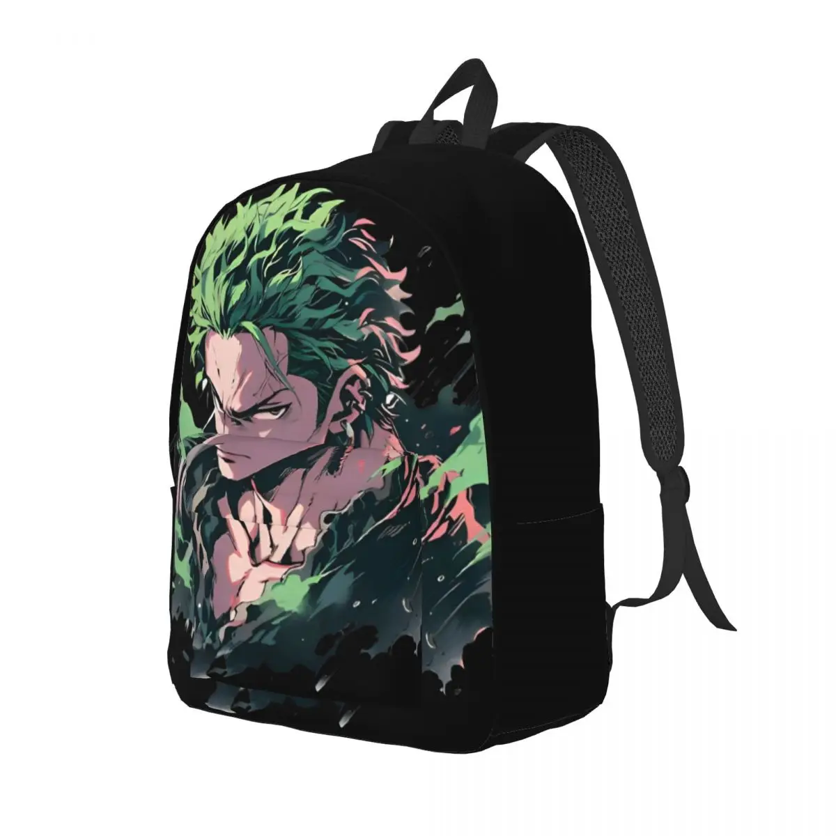 Roronoa Zoro-Mochila deportiva para hombre y mujer, bolsa de lona para ordenador portátil, de Anime, Manga, para negocios