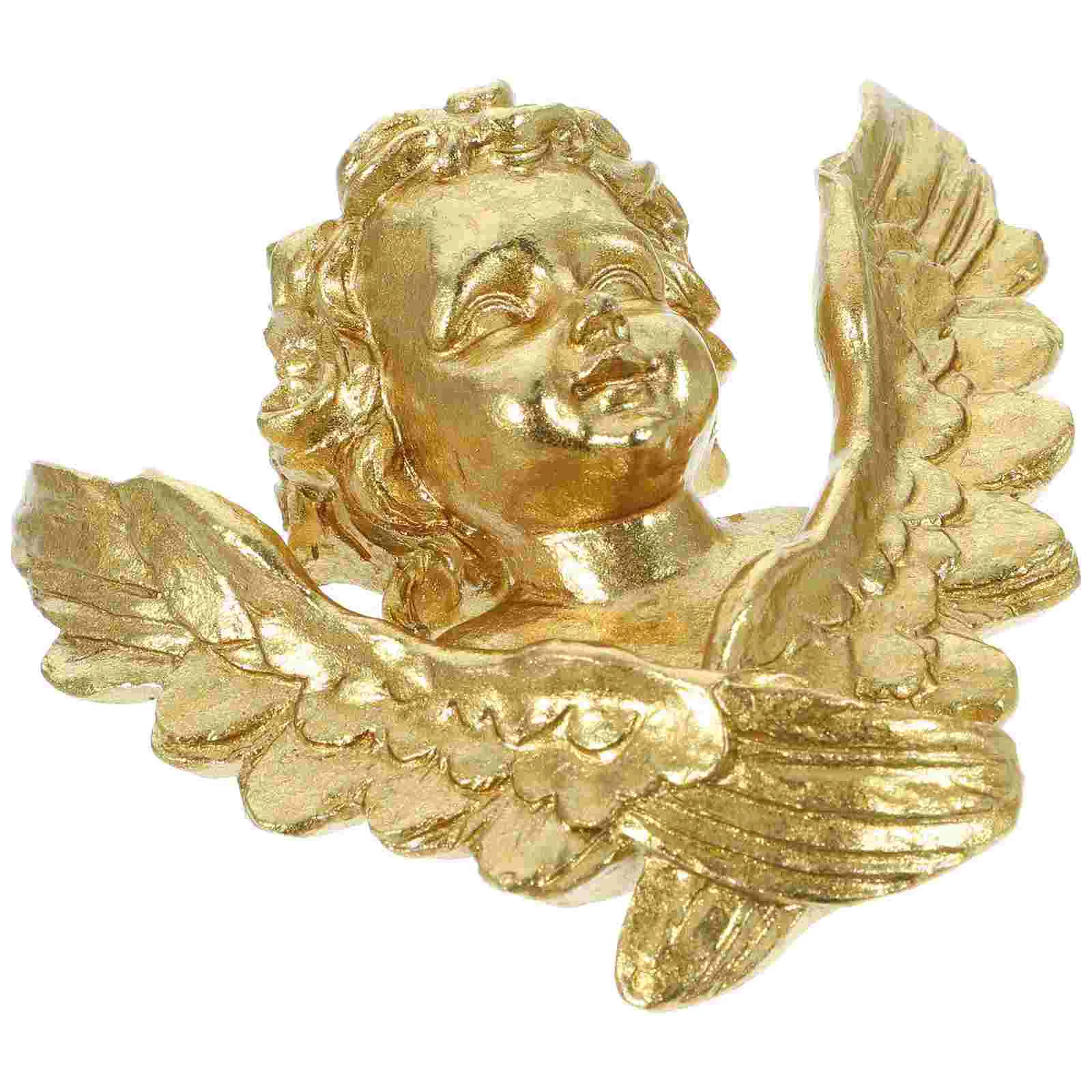 European Style Vintage Golden Cherub Wall Hanging Decoration Christmas Decorations Hangings Resin