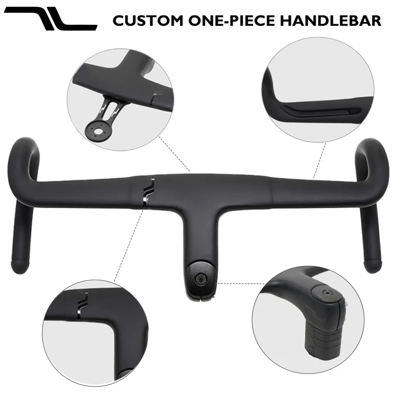 

SES AR Model Road Bicycles Carbon Handlebar Clamp Diameter 28.6mm Internal Cable ,Includes Spacers and Mount,Bike Accessories