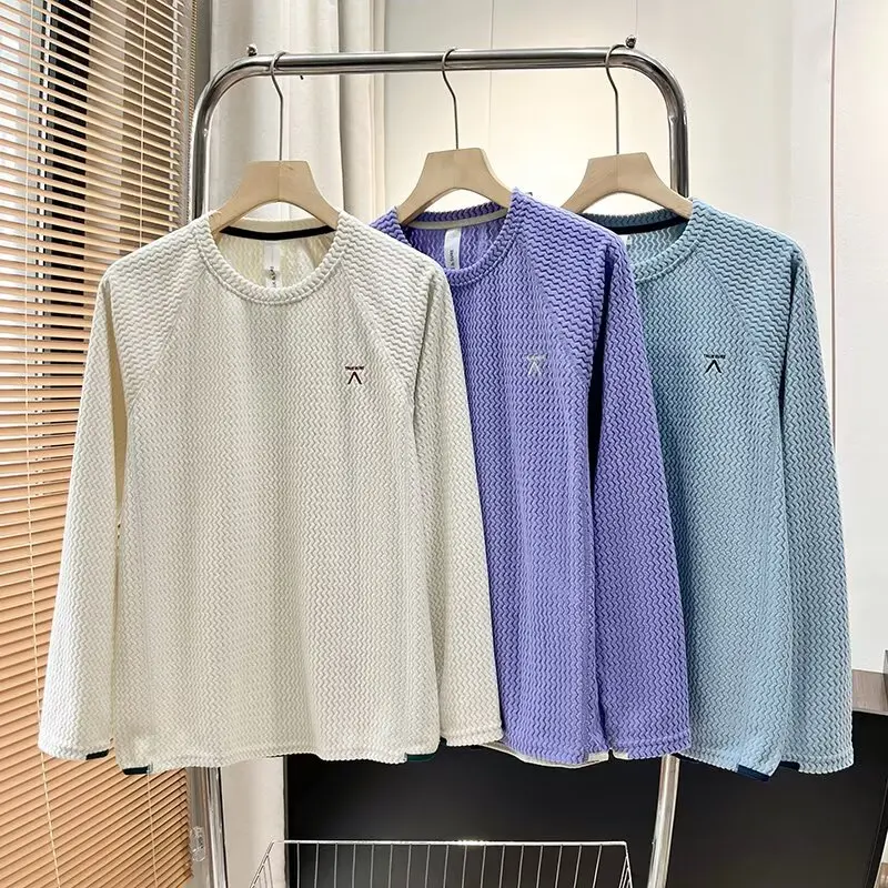 

Ветрозащитная толстовка для активного отдыха с капюшоном, длинными рукавами, свободного кроя, с волнообразным узором, для пар, повседневная, теплая, с круглым вырезом, нелиняющая.