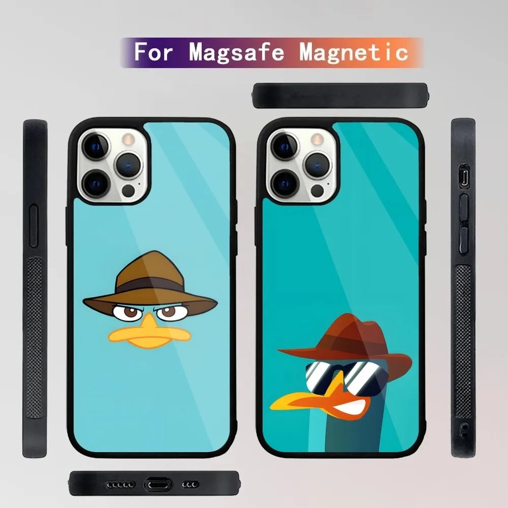 

Cartoon Perry The Platypus Phone Case For iPhone 15,14,13,12,11,Plus,Pro,Max Mini Magsafe Magnetic Wireless Charging