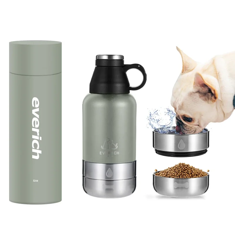 

Portable 3-in-1 Multifunctional Cat And Dog Water Bottle Food Feeder Pet Bag Outdoor Travel Pet Water Cup