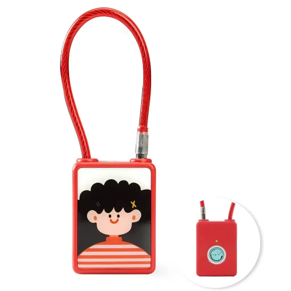 

Waterproof Fingerprint Padlock Flexible Steel Rope Durable Design Smart Biometric Padlock Anti-Cut Soft Steel Rope