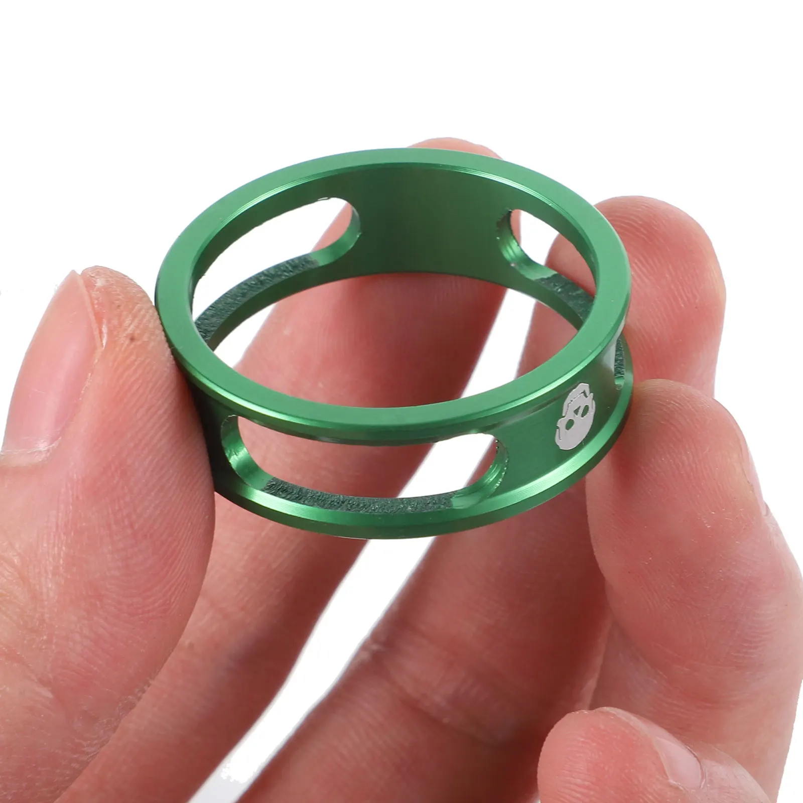 

5Pcs 28.6mm Aluminum Alloy Bike Spacers Hollow Out Design Lightweight Easy Install for Road Bike Gasket (Red Green Blue