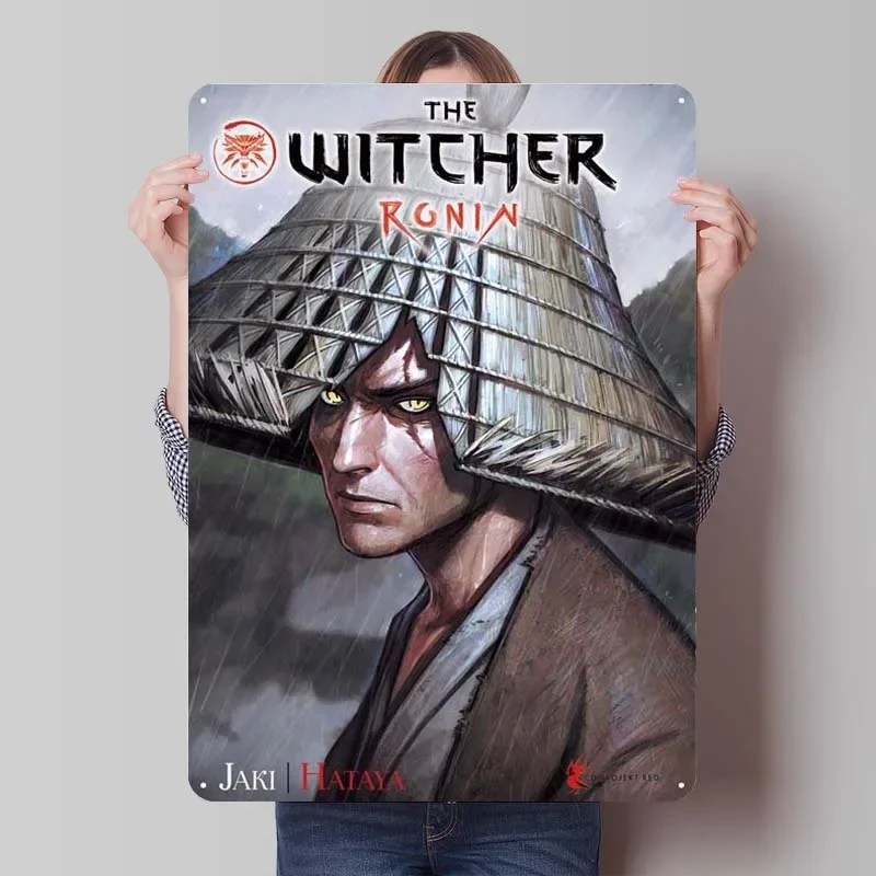 Game Signs Wall Art Art of Murals W-Witcher 3 Poster Vintage Metal Sign Plaque for Gamer Room Wall Decoration Retro House Decor