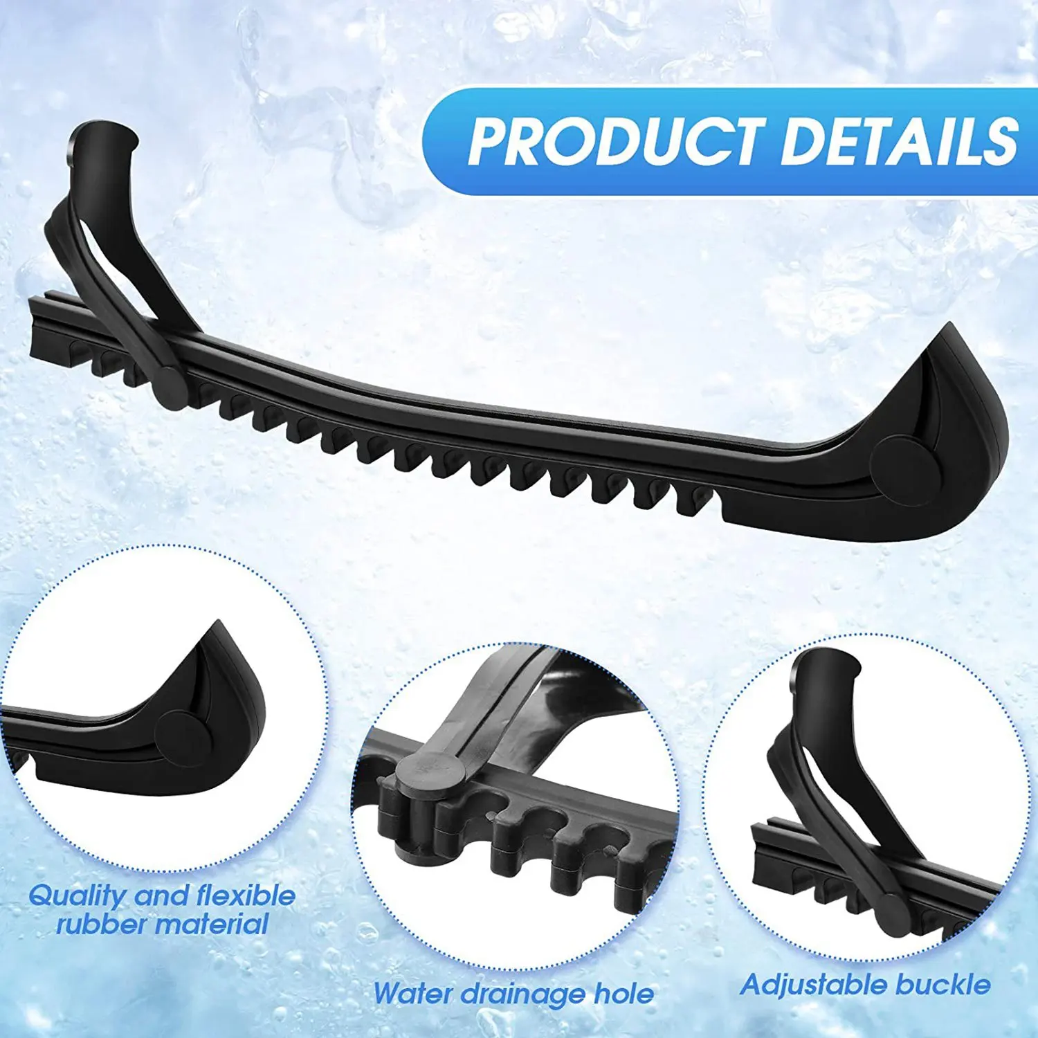 Universal Ice Skate Blade Protetores, guardas com fivela ajustável para patinação e hóquei