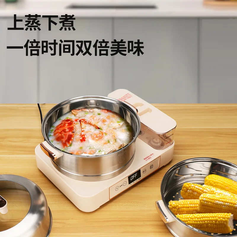 Electric Steamer Household Three-Layer All-in-One Pot Steam Pot Timing Large Capacity Rental House White Collar Fast Meal