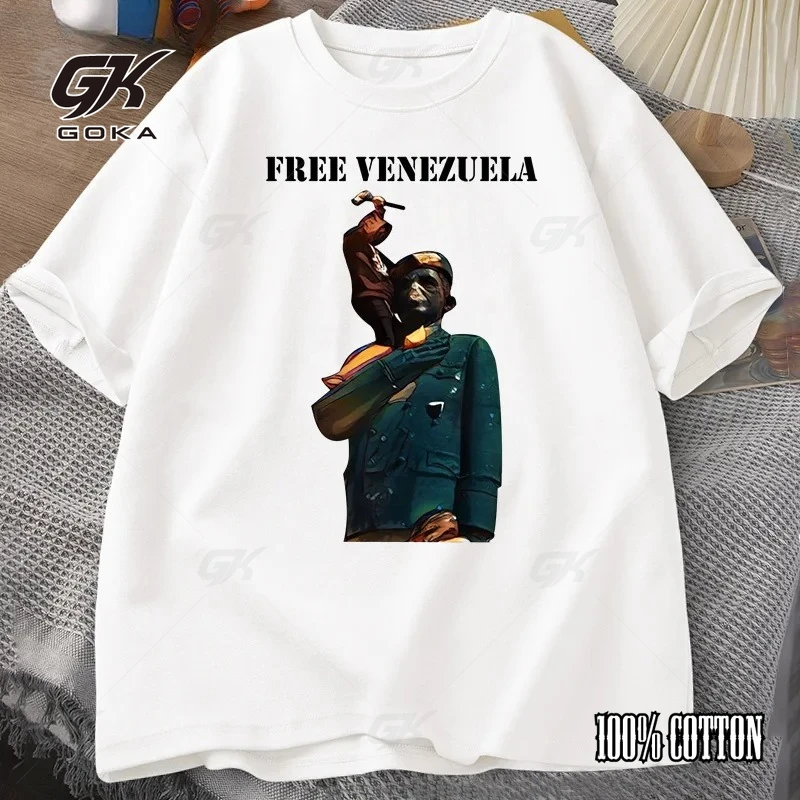 فنزويلا 2025 تي شيرت الرجال النساء القطن TshirtShort كم مطبوعة الجرافيك تي شيرت الشارع الشهير عادية تيز ملابس رجالي