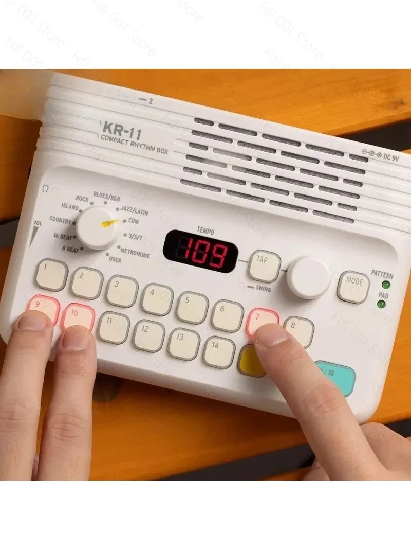 Mini Portable Speaker for KR-11/Mini Rhythm Drum Machine - Automatic Accompaniment Practice Metronome