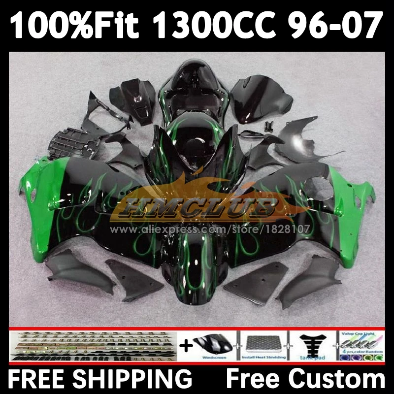 Body For SUZUKI GSXR 1300 GSXR1300 green stock Hayabusa 96 97 98 99 00 01 36No.256 GSXR-1300 02 03 04 05 06 07 1996 2007 Fairing