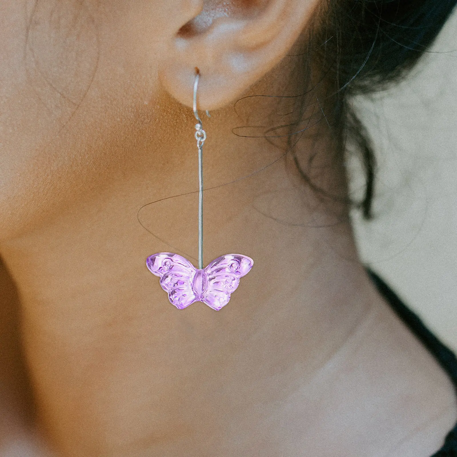 

100 шт. маленьких стеклянных бусин в форме бабочек для изготовления украшений своими руками, декора для ожерелий и браслетов