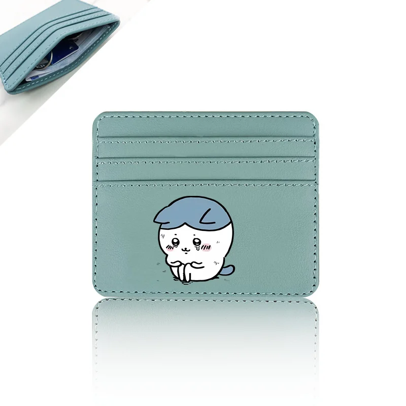 Porte-cartes en cuir PU pour hommes et femmes, sac à monnaie Kawaii C-Chiikawas, sac de planificateur de conducteur, étui pour carte d'identité et carte de crédit, porte-monnaie