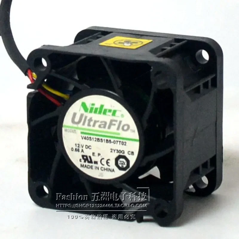 for NIDEC W40S12BS1B5 4028 4CM 12V 0.66A 4-Wire PWM Temperature Control Cooling Fan Original