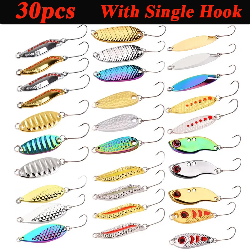Señuelos para trucha tipo cuchara y wobbler de metal Jigging - imagen 2