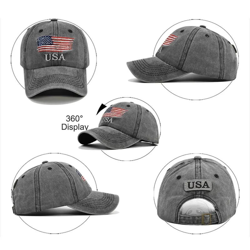 Fashion Cotton Men Women Tactical Army Military Baseball Cap Usa American Flag Outdoor Unisex Hip Hop Hats For Runing