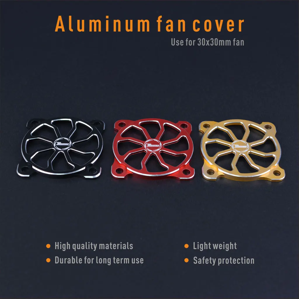 Rocket-Rc RC ESC Cooling Fan Protective Cover Guard 30mm 40mm Metal Cooling Fan Cover Carbon Fibre Cover Plate with Screws Parts