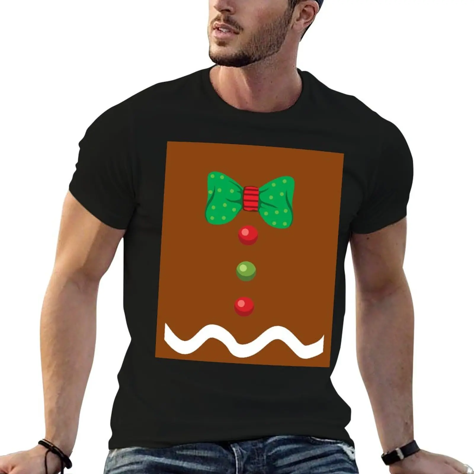 Gingerbread Man Christmas Shirts Costume Holiday T Shirt T-Shirt anime stuff summer clothes mens t shirts pack