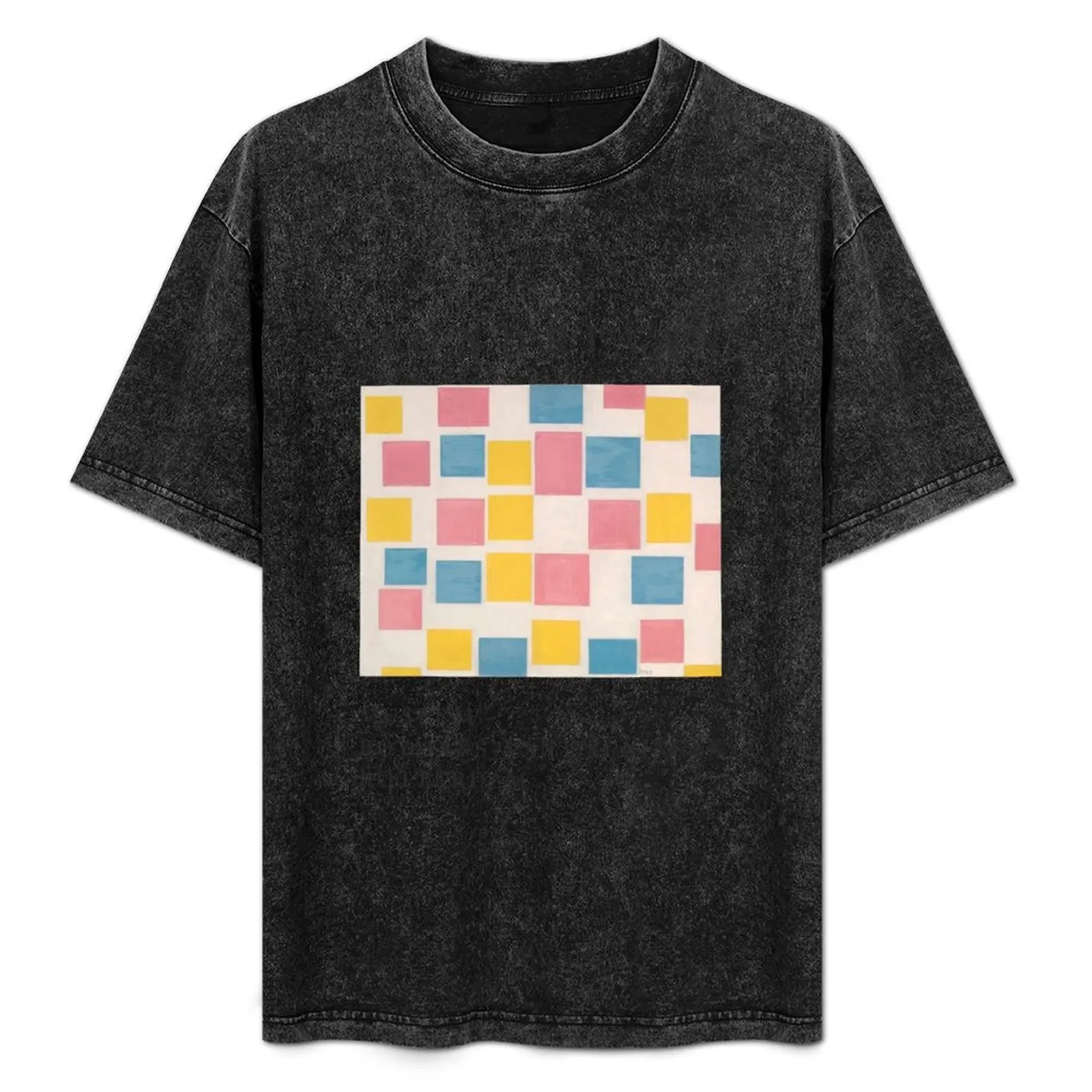 

Piet Mondrian Exhibition Art Poster 1986 - Composition with color fields T-Shirt Funny t-shirts tees cheap stuff t shirts men