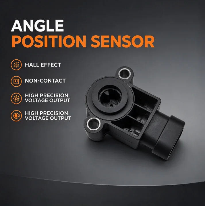 Hall Magnetic Angle Sensor Non-Contact Analog Voltage High Precision Gearbox Mechanical Rotary Position Measurement Module