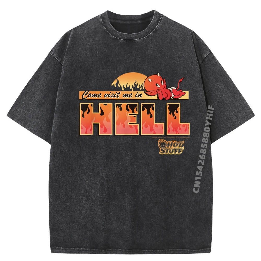 

Come Visit Me In Hell Cotton Graphic Tees Female Washed Tshirt EU SIZE Mens Clothing Printed Camisetas De Hombre