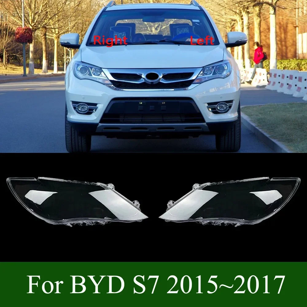 

For BYD S7 2015~2017 Car Accessories Headlight Lens Cover Headlamp Shell Transparent Lampshade Plexiglass