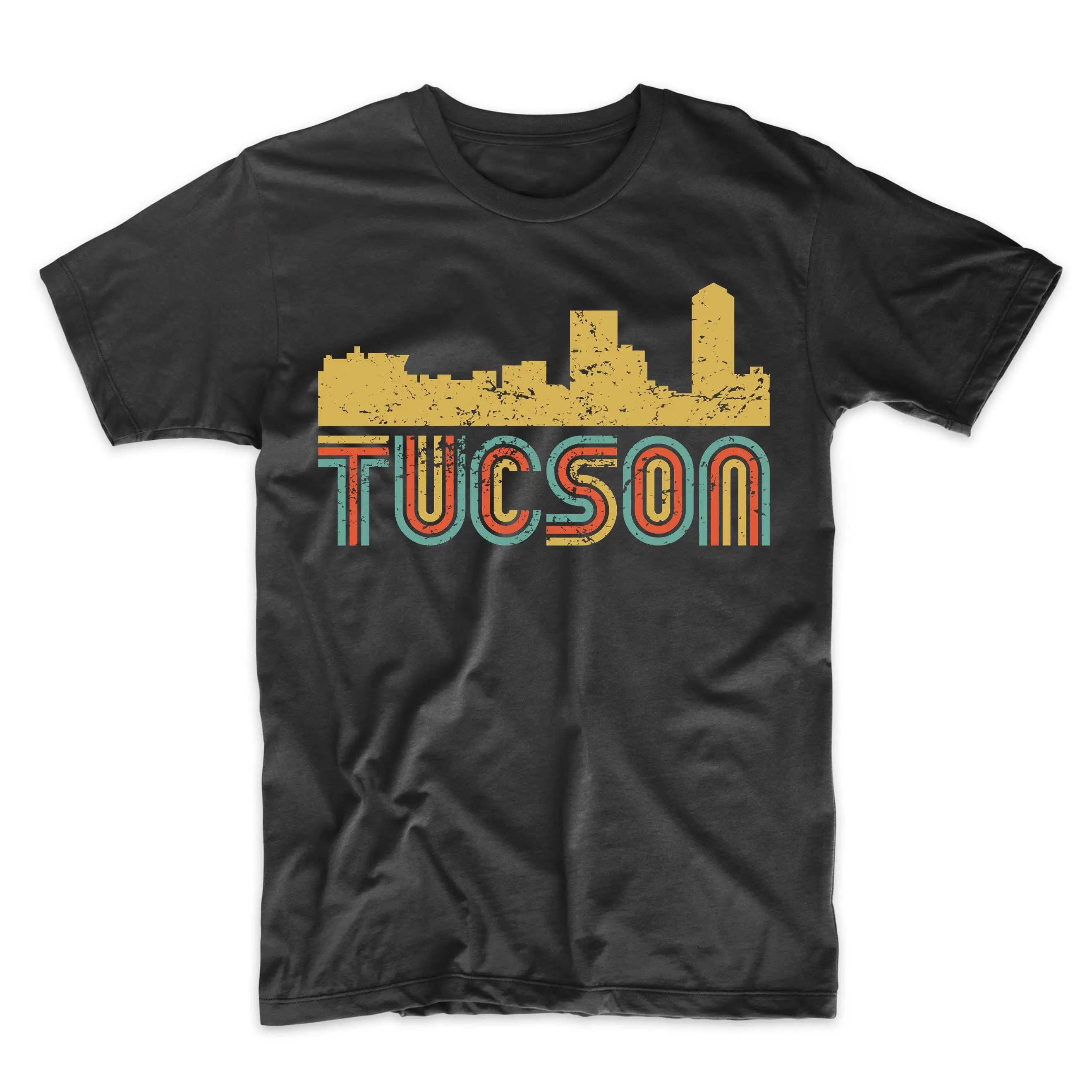 Men'S Tucson T Shirt Retro Vintage Style Arizona Skyline