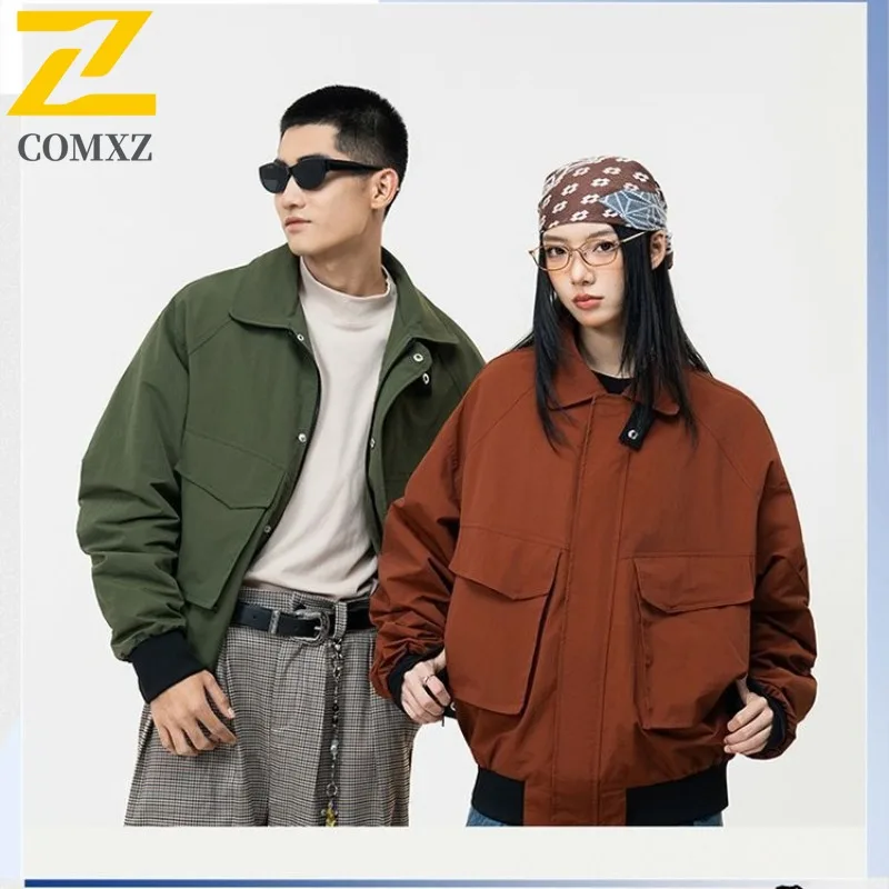 

COMXZ Men's New Nylon Crepe Vintage Lightweight Luxury Business Jacket for Spring and Autumn breathable lightweight windbreaker