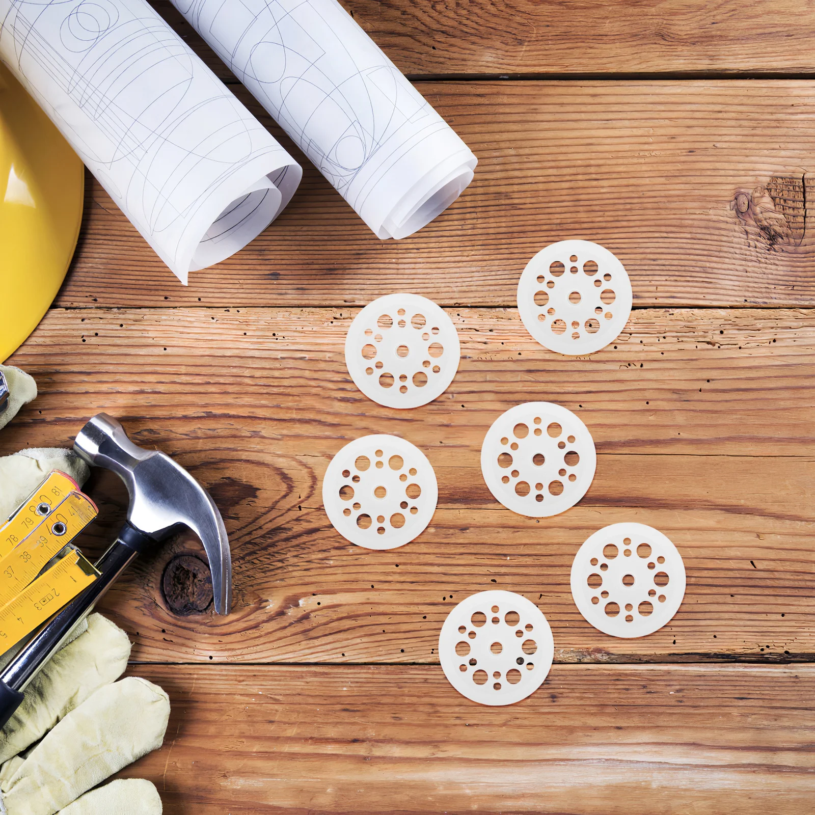 

200 шт. пластиковые шайбы, черные полипропиленовые нагрузки, плоские застежки из пенопласта, изоляционные застежки для кладки, прочные