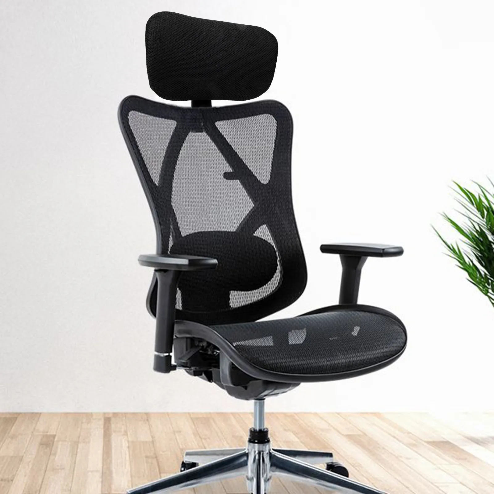Office Chair Headrest Adjustable Breathable Mesh Computer Chair Head Pillow Neck Support Detachable Retrofit Office Accessory