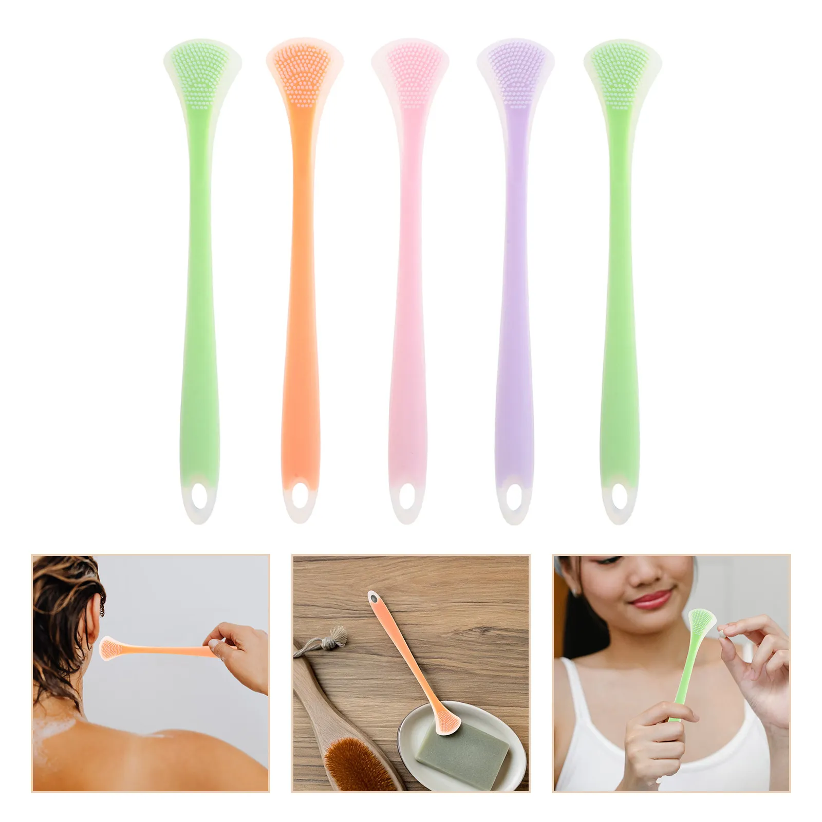 

Набор из 5 силиконовых скребков для языка с двойной насадкой, портативный инструмент для чистки полости рта для взрослых, для дома и путешествий, для освежения дыхания и удаления налета с языка