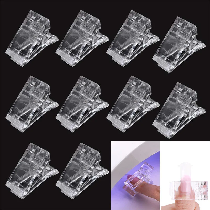 5/10pcs Nail Art Acrylic Nail Tips Set Fake Finger UV Gel Polish Quick Building Nail Manicure Tools DIY Tool Kit for Women