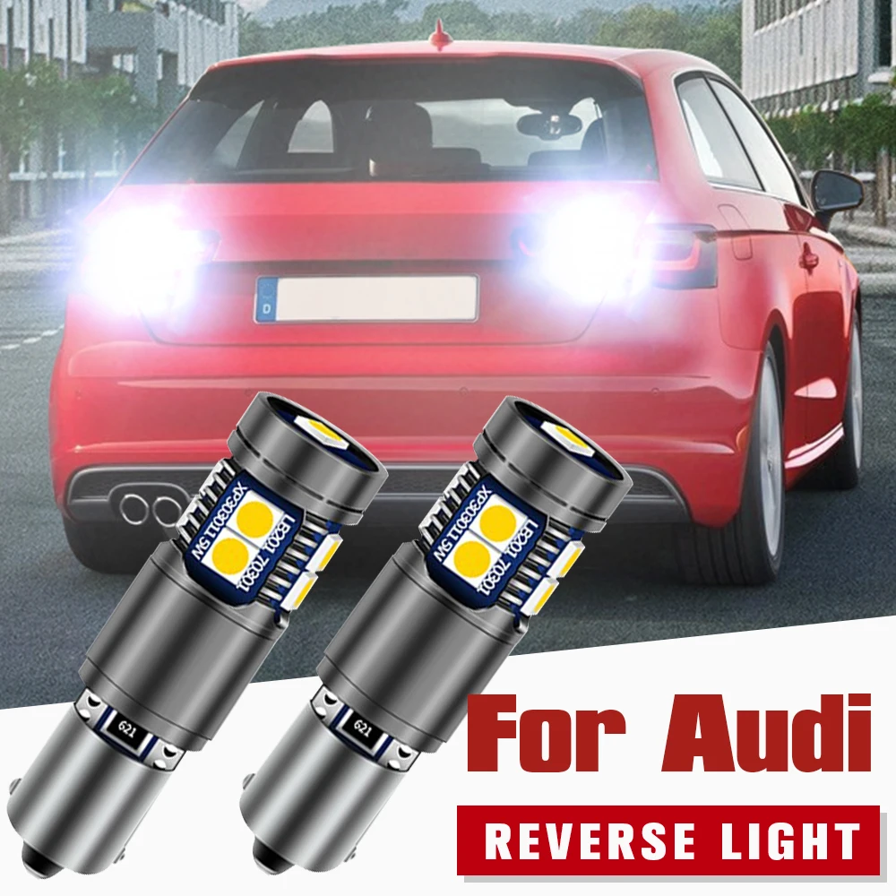 

2pcs LED Reverse Light Backup Blub Lamp H6W BAX9S 64132 Canbus Error Free For Audi A3 8V 2013-2018