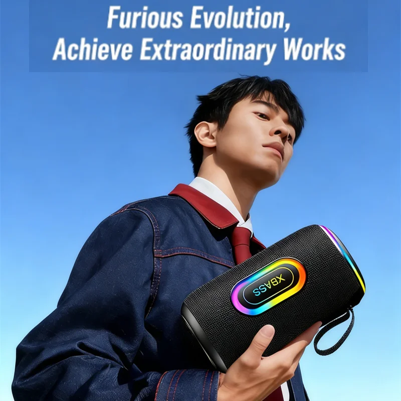 

Высококачественный тканевый портативный беспроводной Bluetooth-динамик для занятий спортом на открытом воздухе с RGB-подсветкой, USB-драйвер TWS TF Card Play, Hands-Free