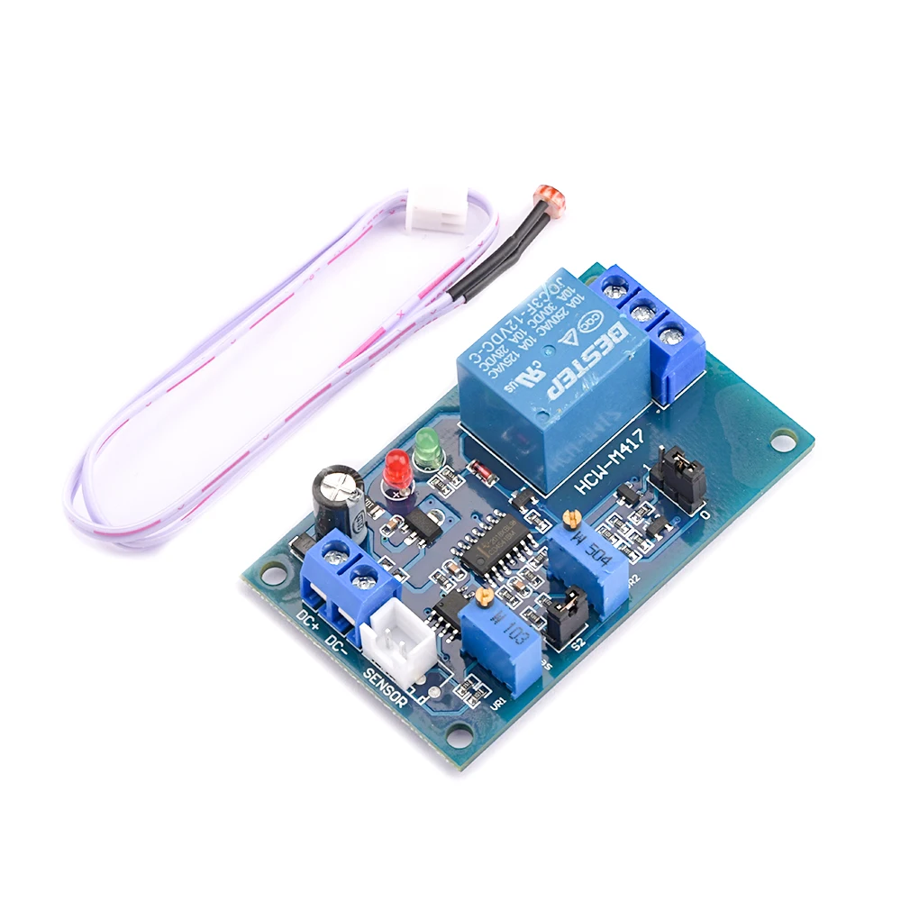 12V Photoresistor Relay Module Light Brightness Sensor Timer Detection Controller Switch On/Off With Wires For Car Board