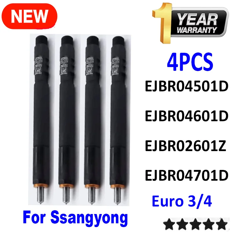 4PC For Delphi SSANGYONG Actyon / Kyron EJBR04501D A6640170121 EJBR04701D EJBR04601D EJBR02601Z  Diesel Ful Original Injector