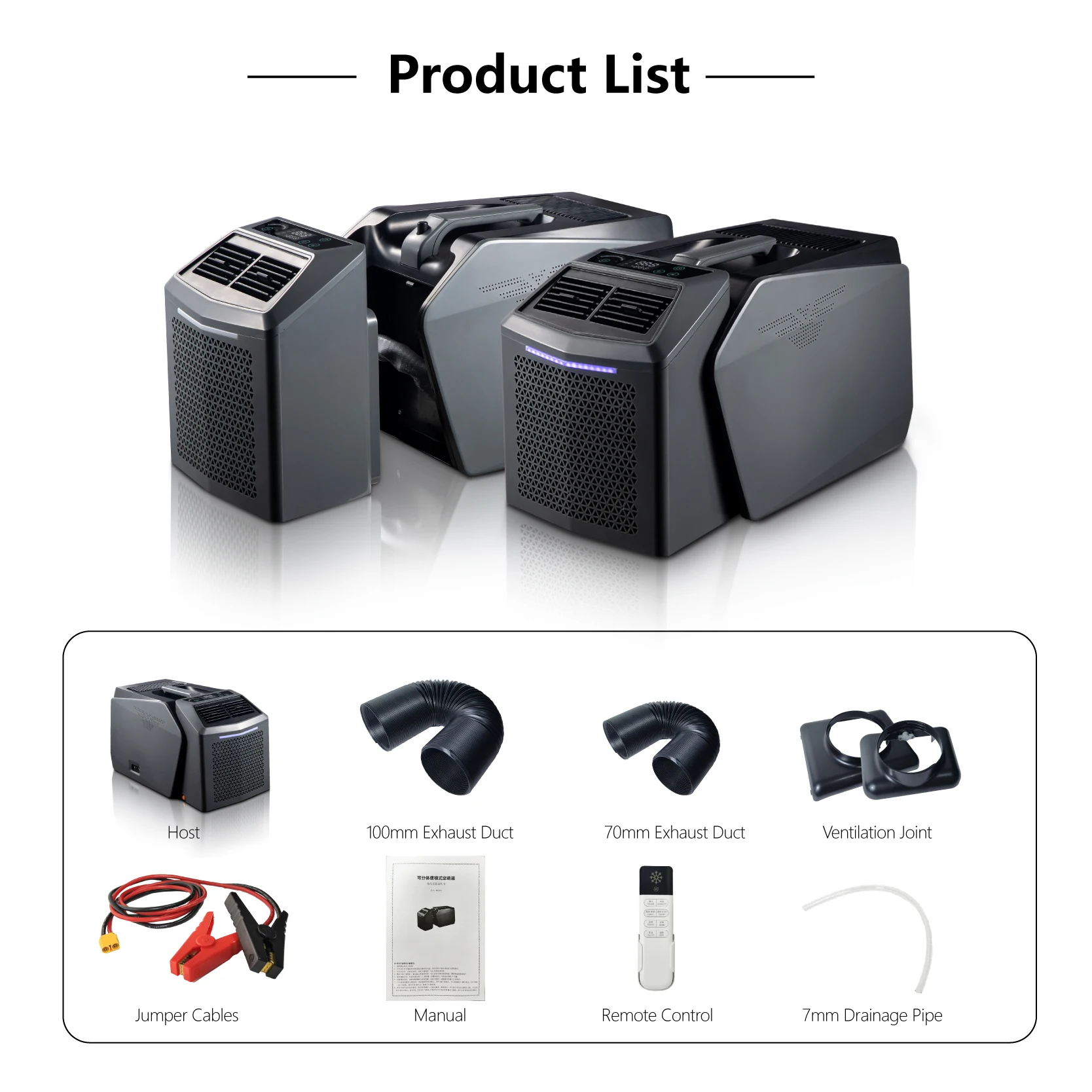Portable Mini Electric Air Conditioner Energy Efficient Remote Control Household Use For Car Camping RV Hotel