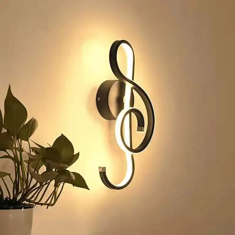 Imagem -05 - Minimalista Preto e Branco Lâmpada de Parede Led Luzes para o Quarto Cabeceira Costas Escada Decoração Interior Linha Moderno