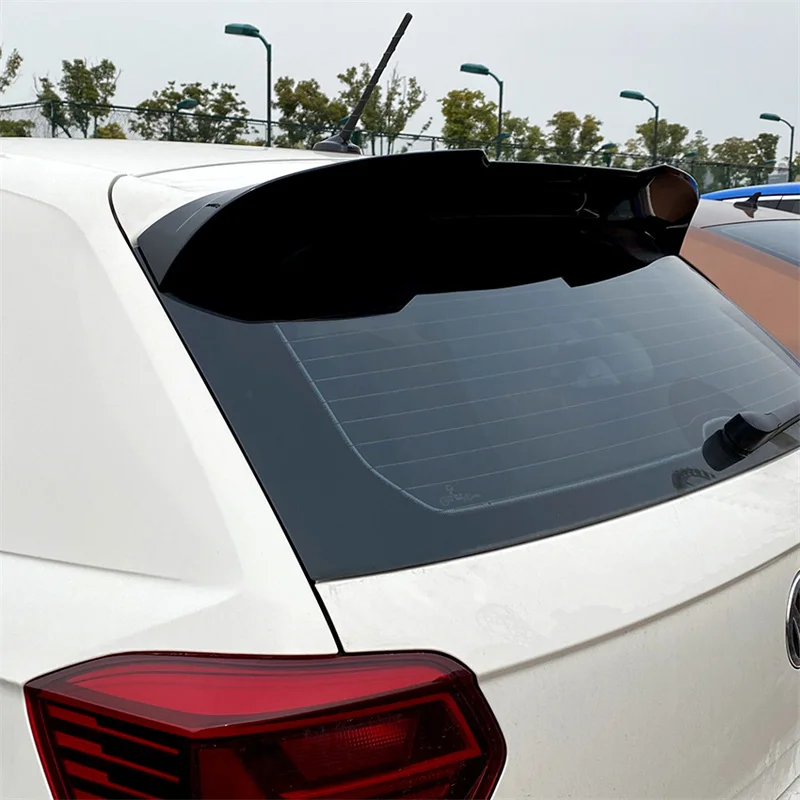 ABS Rear Roof Spoilers Wing For VW Polo 6 MK6 2018 2019 2020 2021 GTI Style Car Tail Tailgate Splitter Trunk top Spoiler Lip Kit