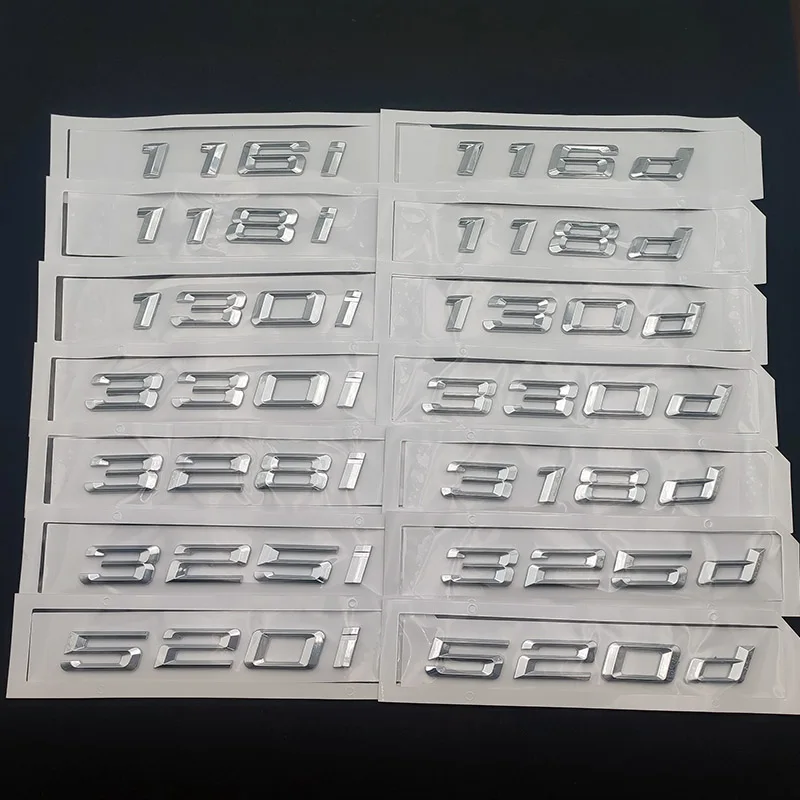 3d Chrome Letters For 116i 120i 118i 120d 316i 318i 320i 320d 330i 525i 530i 535i 520d 525d 530d 535d Lettering Accessories