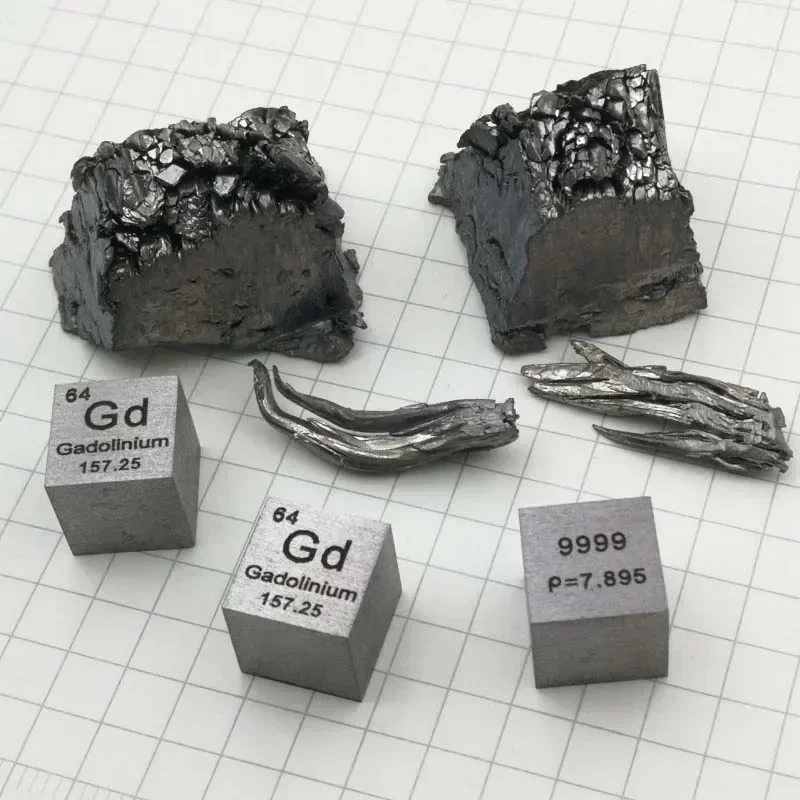 

10mm Gadolinium Gd Cubic Periodic Table Cube 99.99% Pure Gadolinium Cubic Metal Gift Rare Metal Gadolinium Element Block Sample