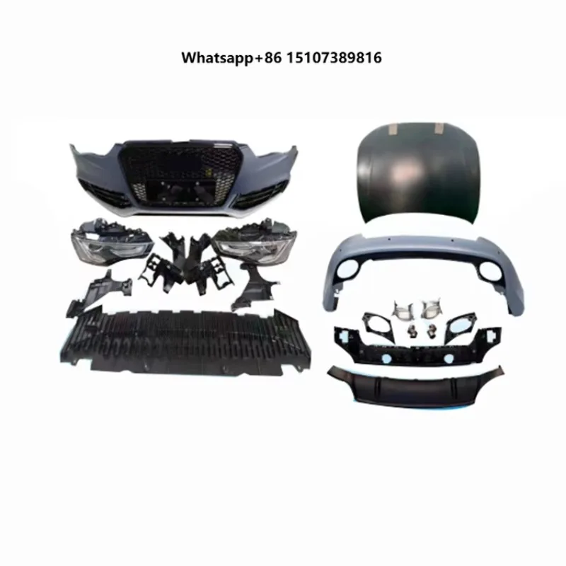 Popular Fashion Old Car Upgrade to New Style Front Bodykit With Front Bumper Head Lamp Hood for A5 B8 Upgrade RS5 B8.5