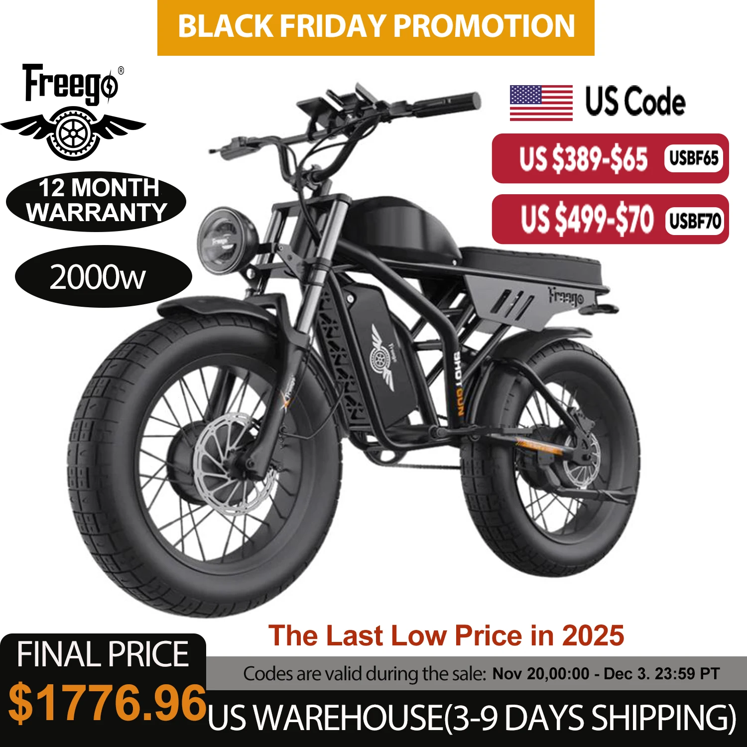 

Electric Dirt Bike Electric Motorcycle for Adults 2000W Dual Motor/48V/40/55Ah Dual Hydraulic Brake/Suspension 35MPH/68/108Mile