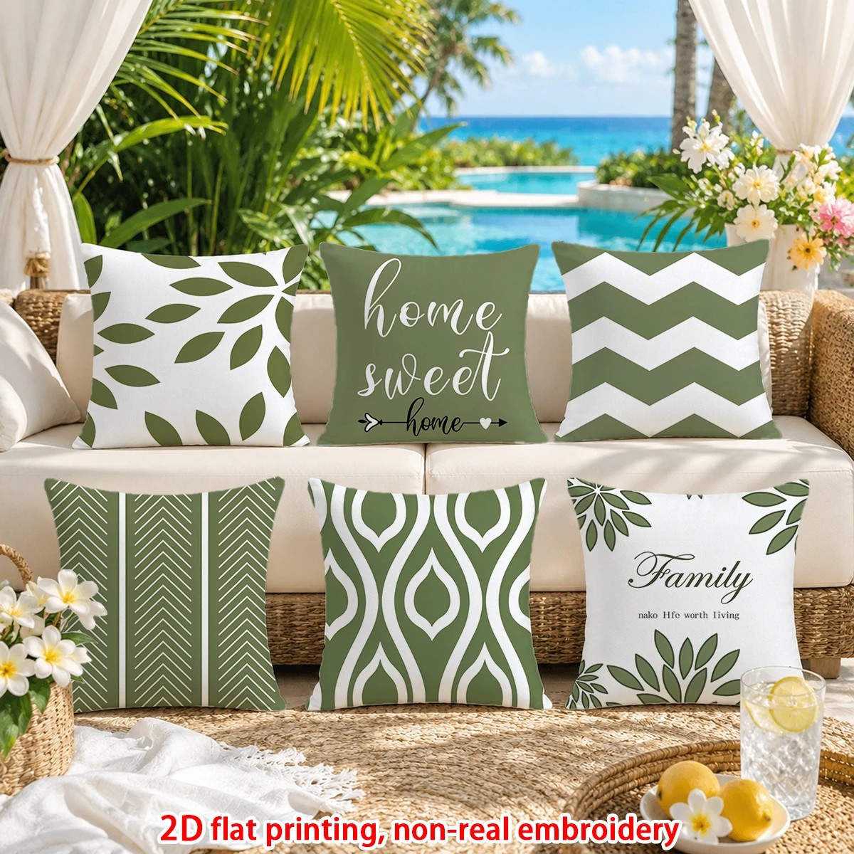 1pc Set of 6 Sage Green Boho - đánh giá và giá Pillow Cover 20X20