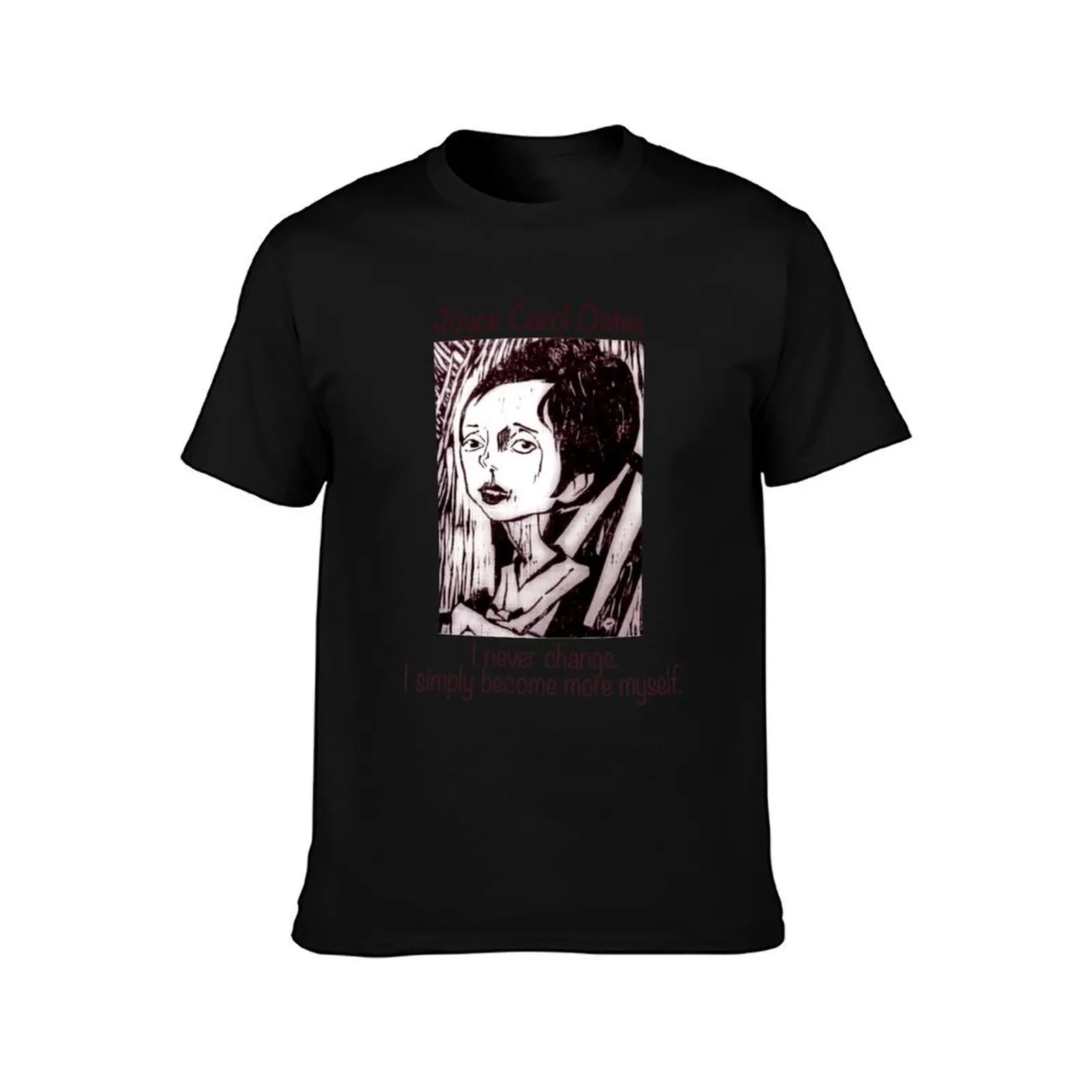 Joyce Carol Oates author series T-Shirt Big Size Short Sleeve Tee for Men T-Shirt